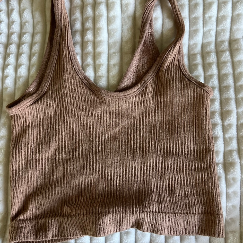 Tan Crop top